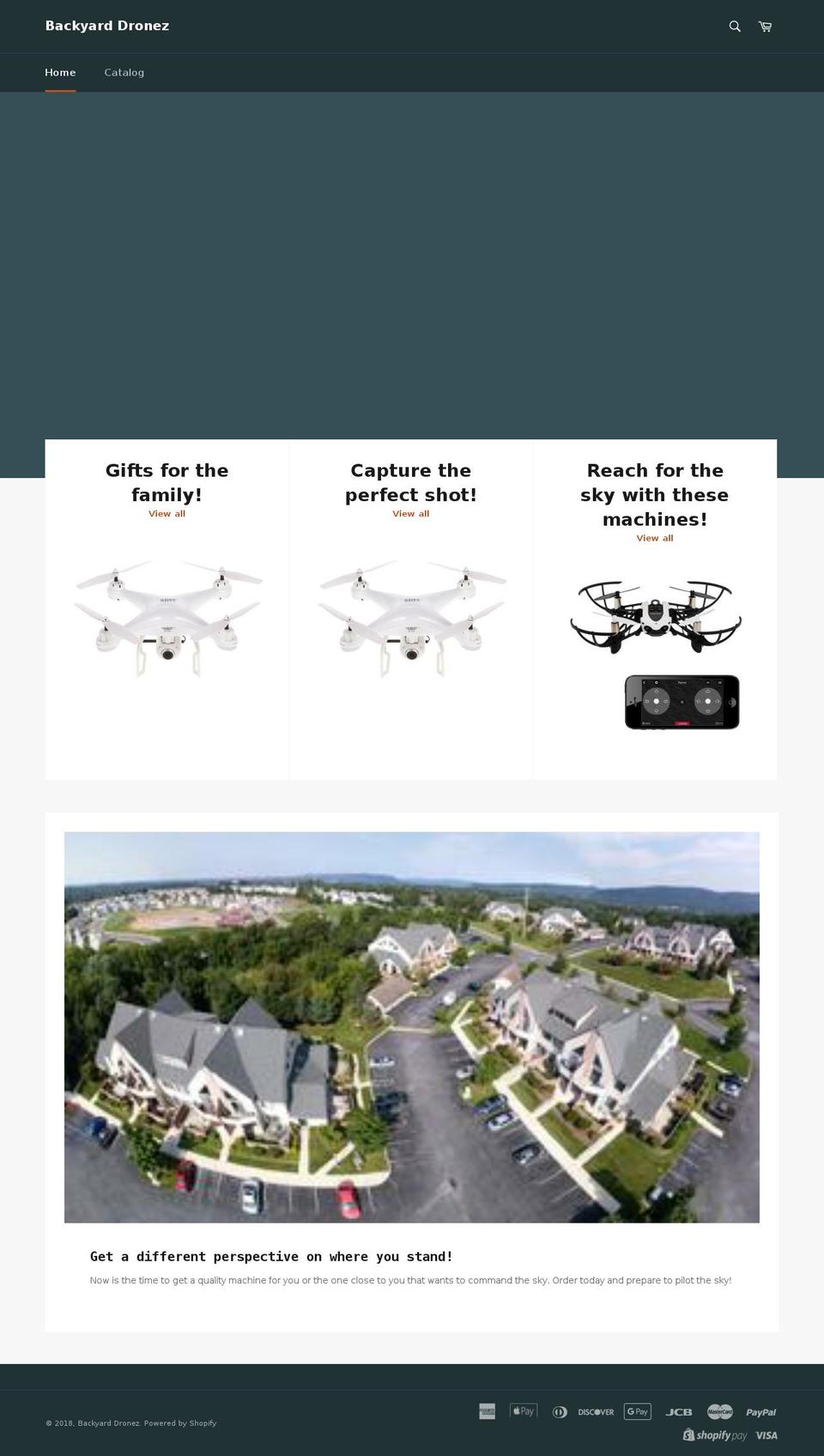 backyarddronez.com — Shopify storefront screenshot