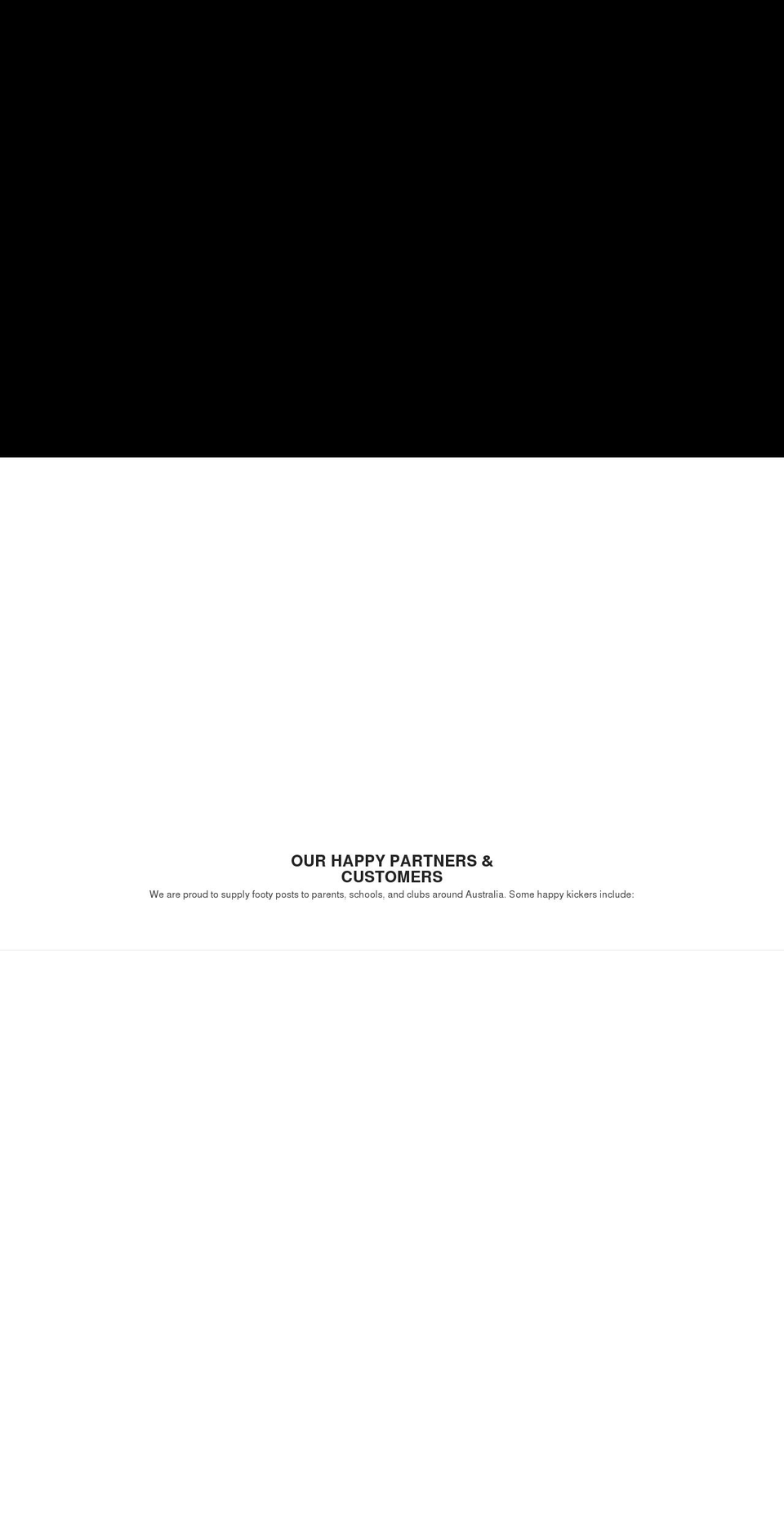 backyardfootyposts.com.au shopify website screenshot
