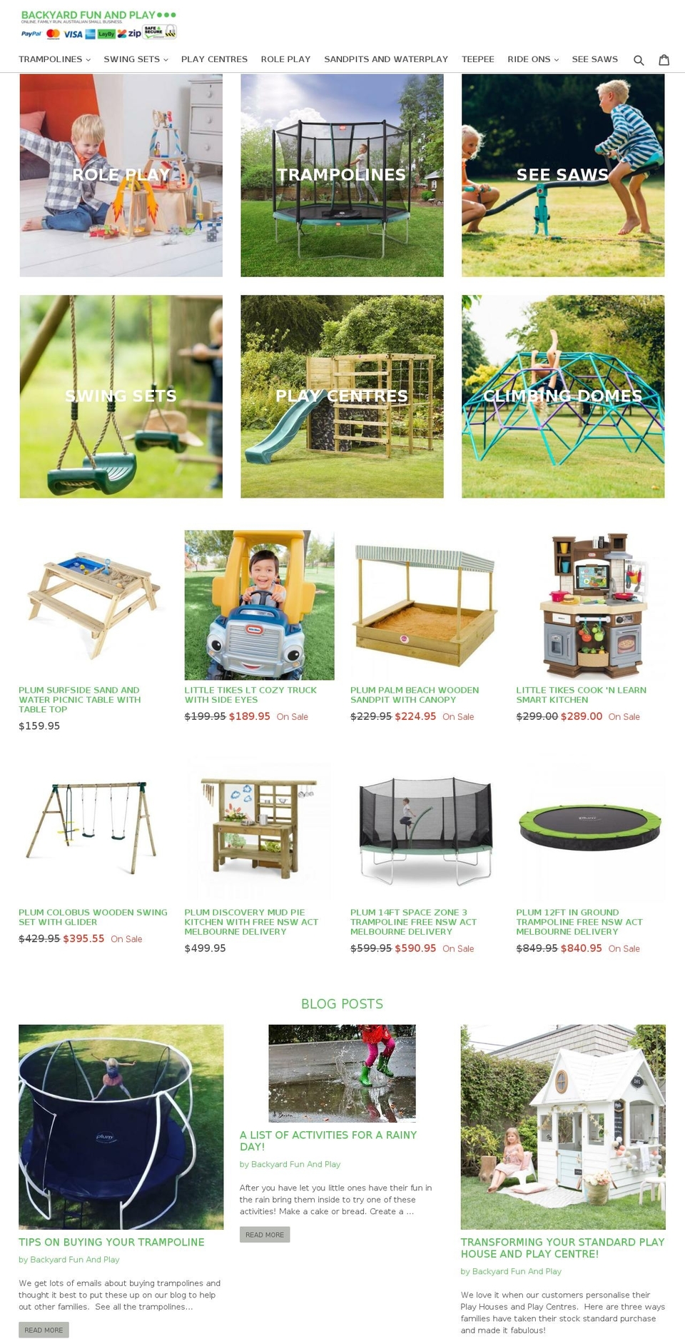 backyardfunandplay.com.au shopify website screenshot