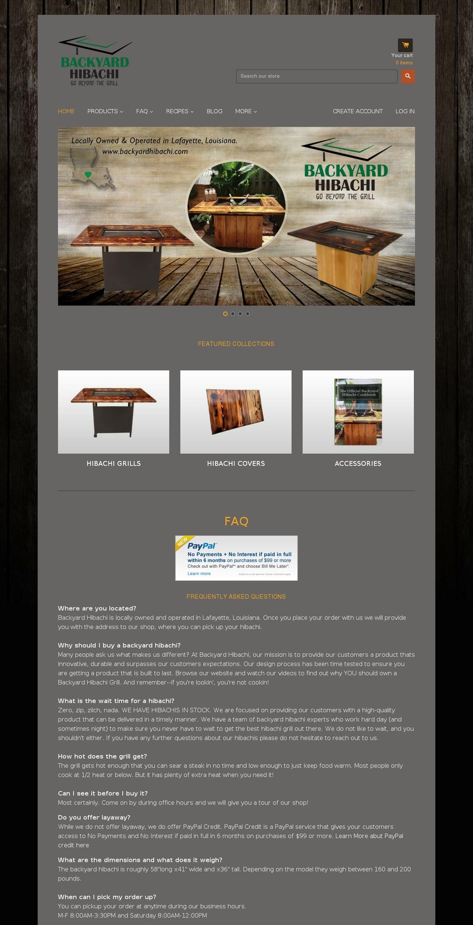 backyardhibachi.com shopify website screenshot