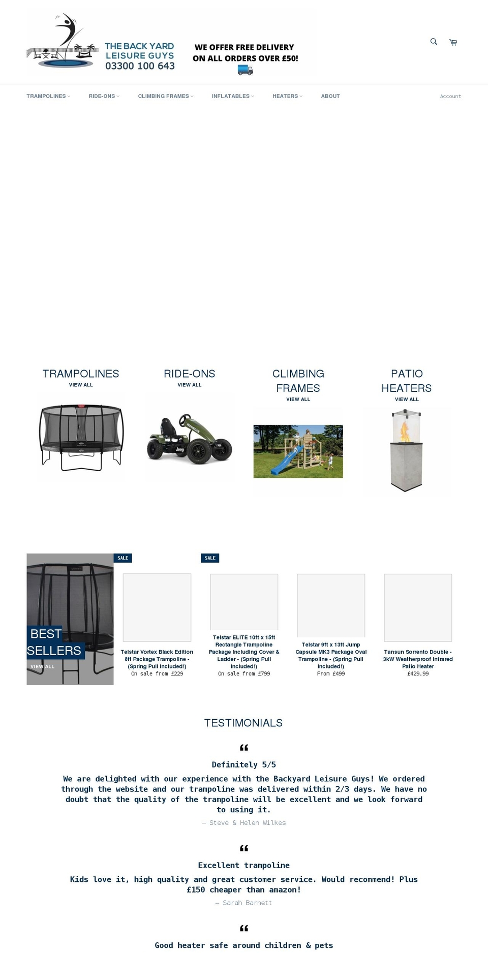 backyardleisureguys.com shopify website screenshot