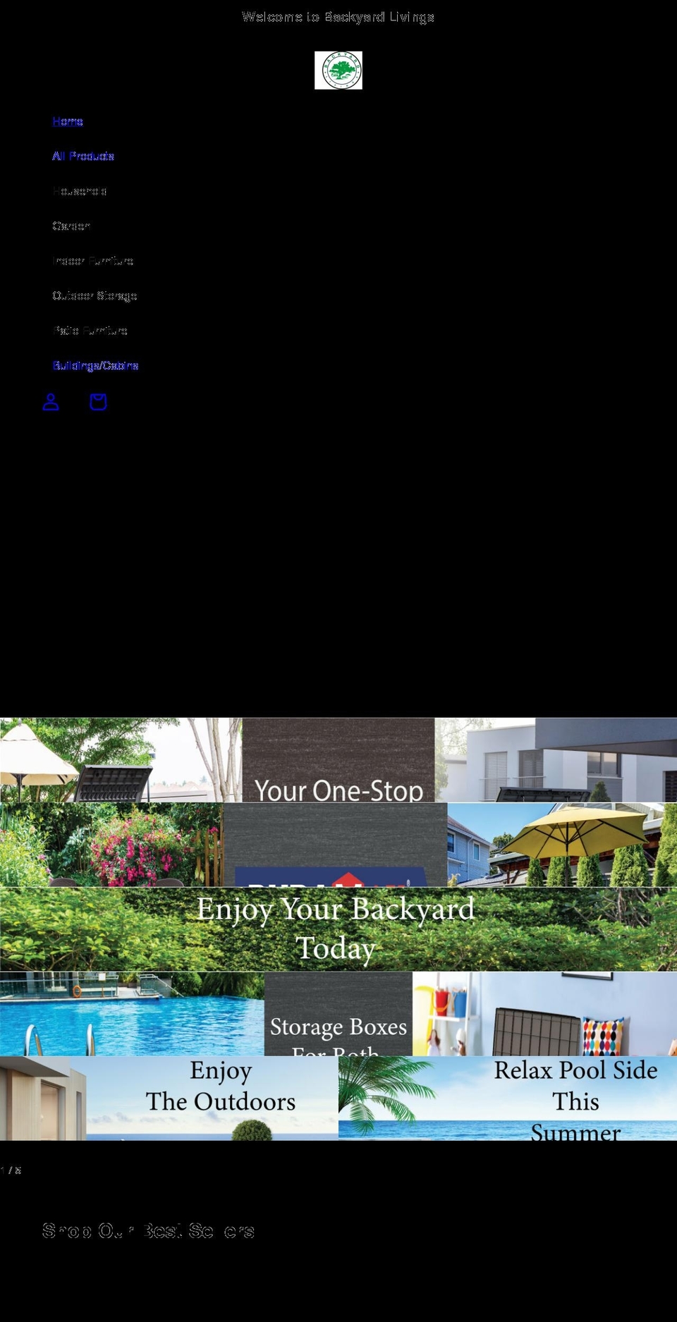 backyardlivings.com shopify website screenshot
