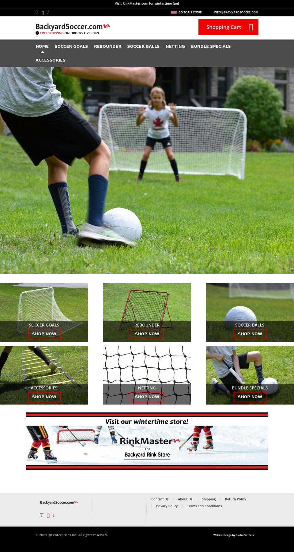 backyardsoccer.com shopify website screenshot