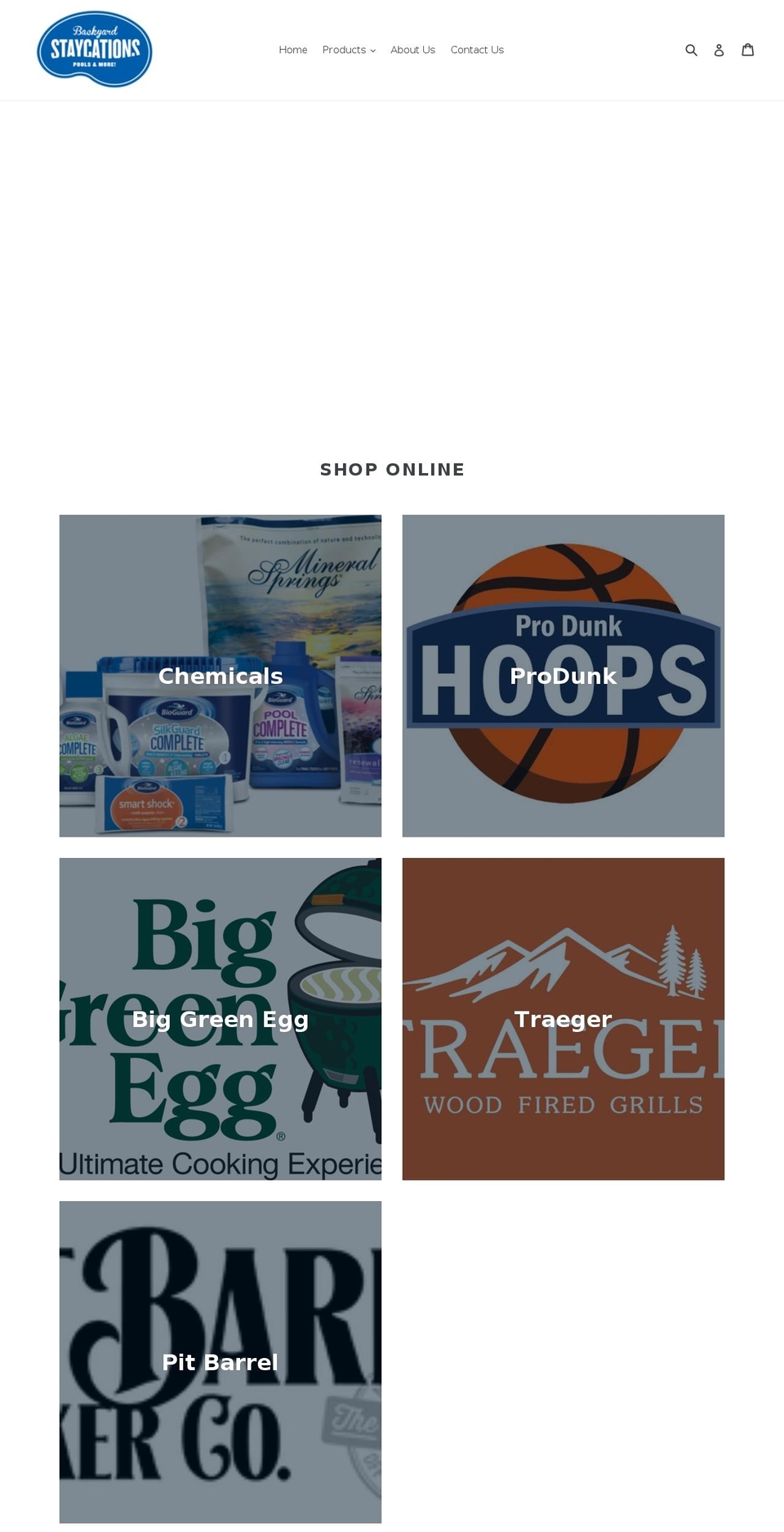 backyardstaycations.com — Shopify storefront screenshot