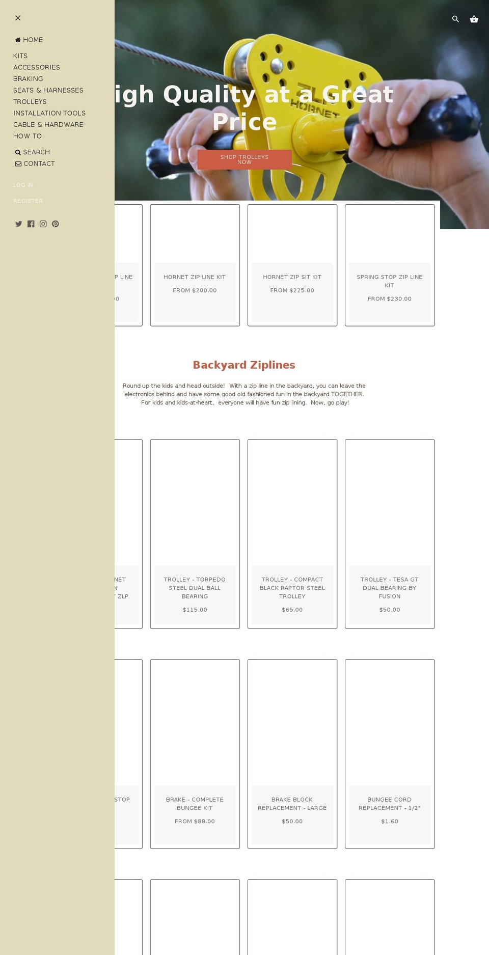 V_2.0 -- WH Shopify theme site example backyardziplines.com
