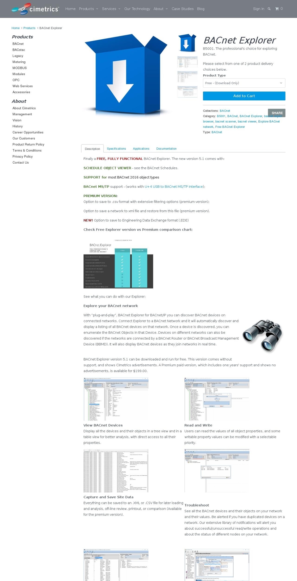 bacnetexplorer.net shopify website screenshot