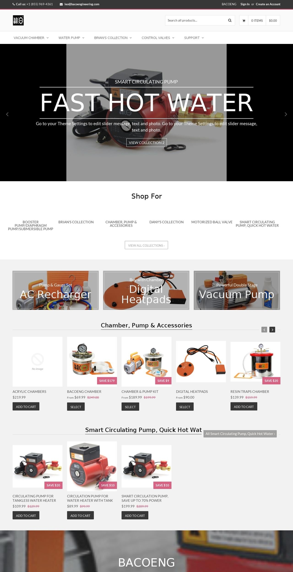 qrack Shopify theme site example bacoeng.com