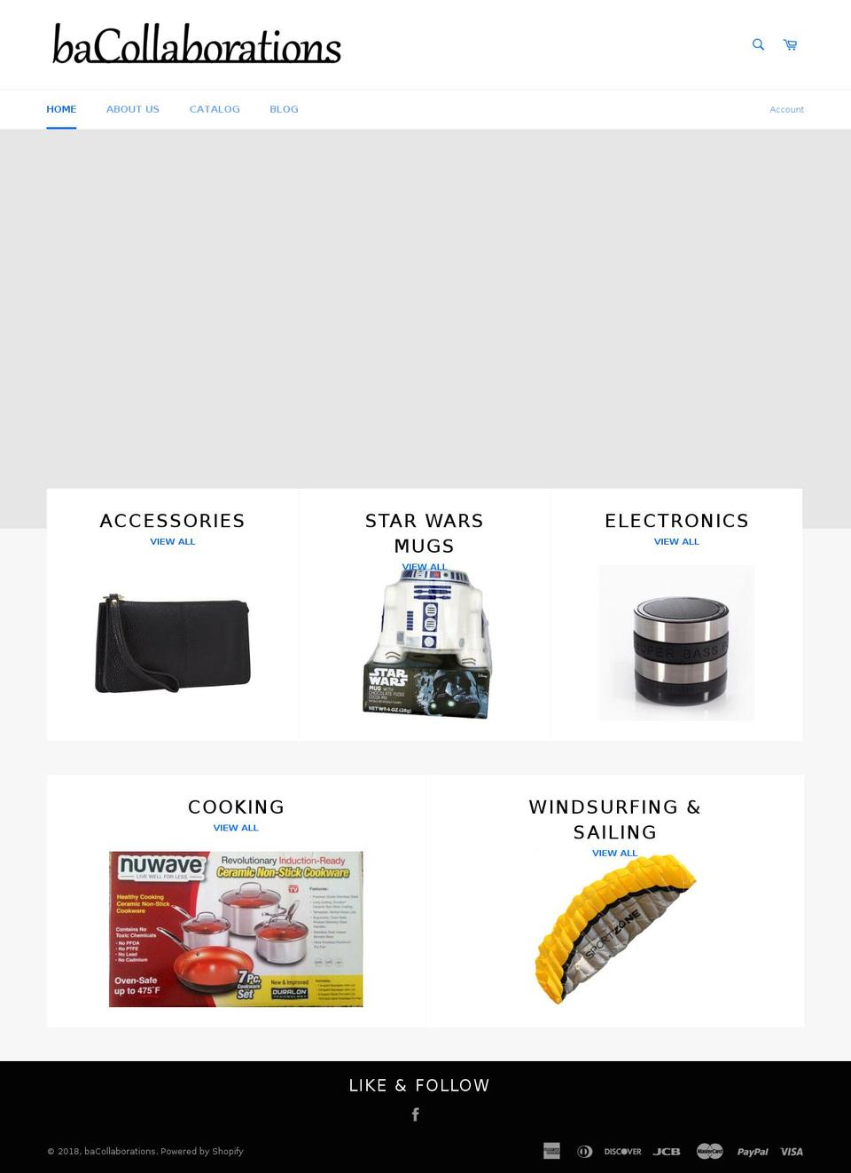 bacollaborations.com — Shopify storefront screenshot
