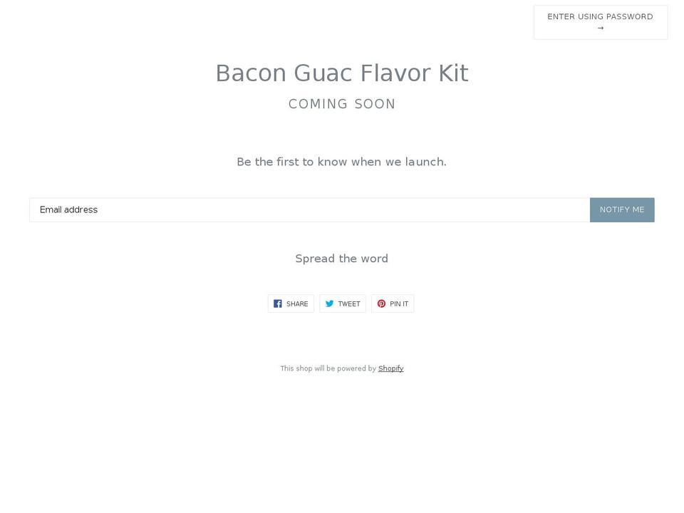 baconguac.com — Shopify storefront screenshot