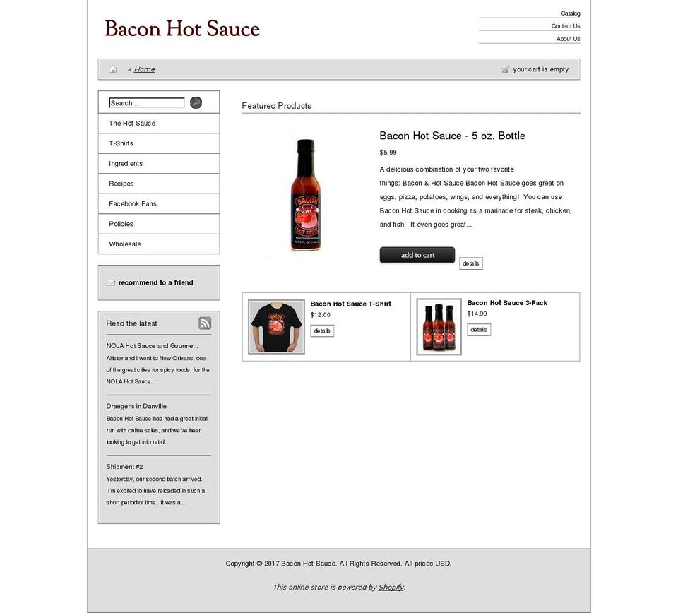 baconmustard.com shopify website screenshot