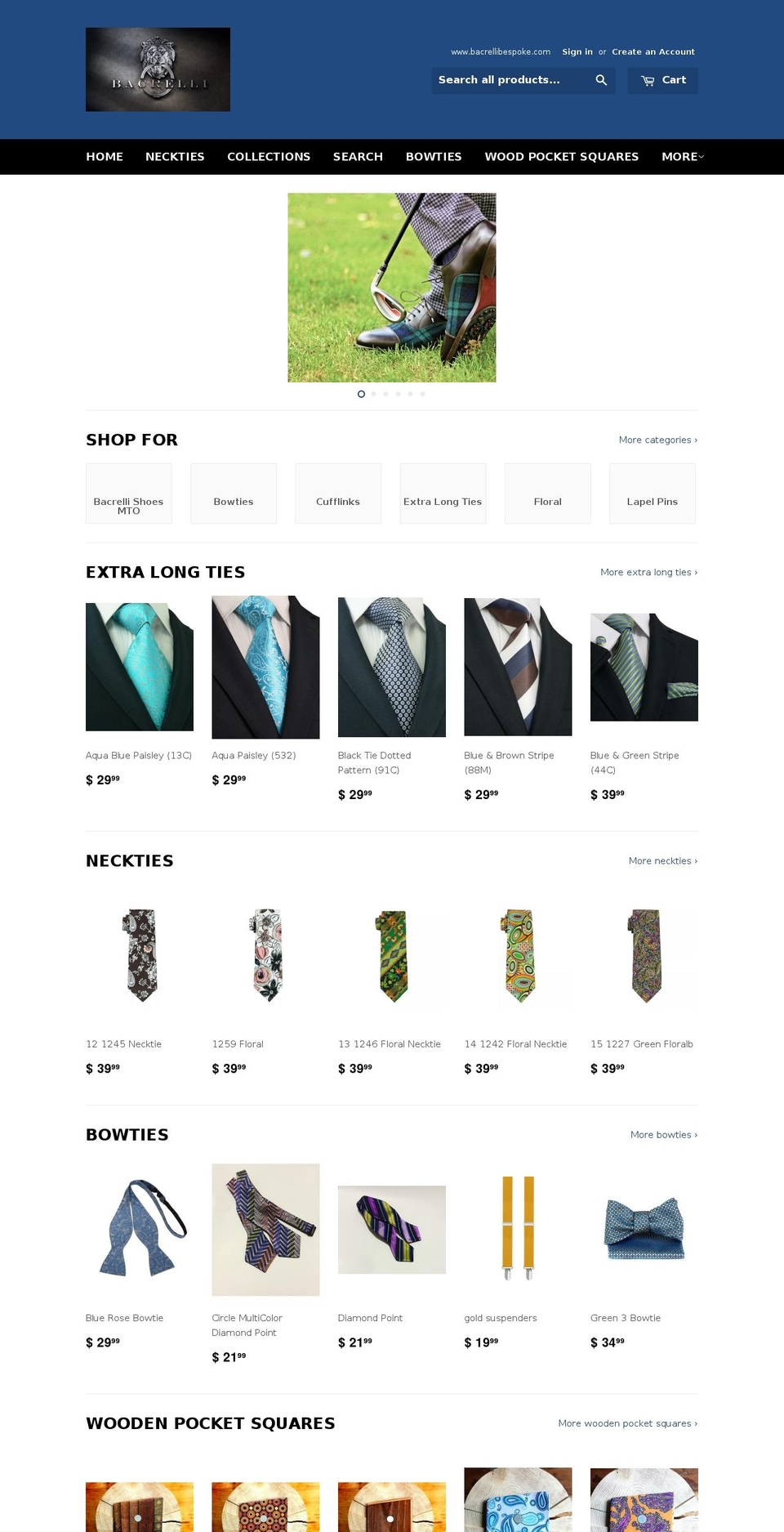 bacrelli.com shopify website screenshot