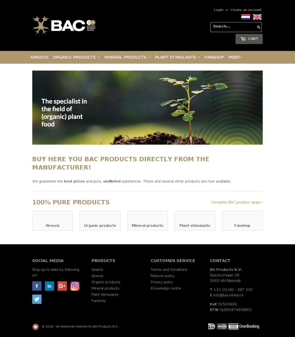 BAC online Shopify theme site example bacshop.eu