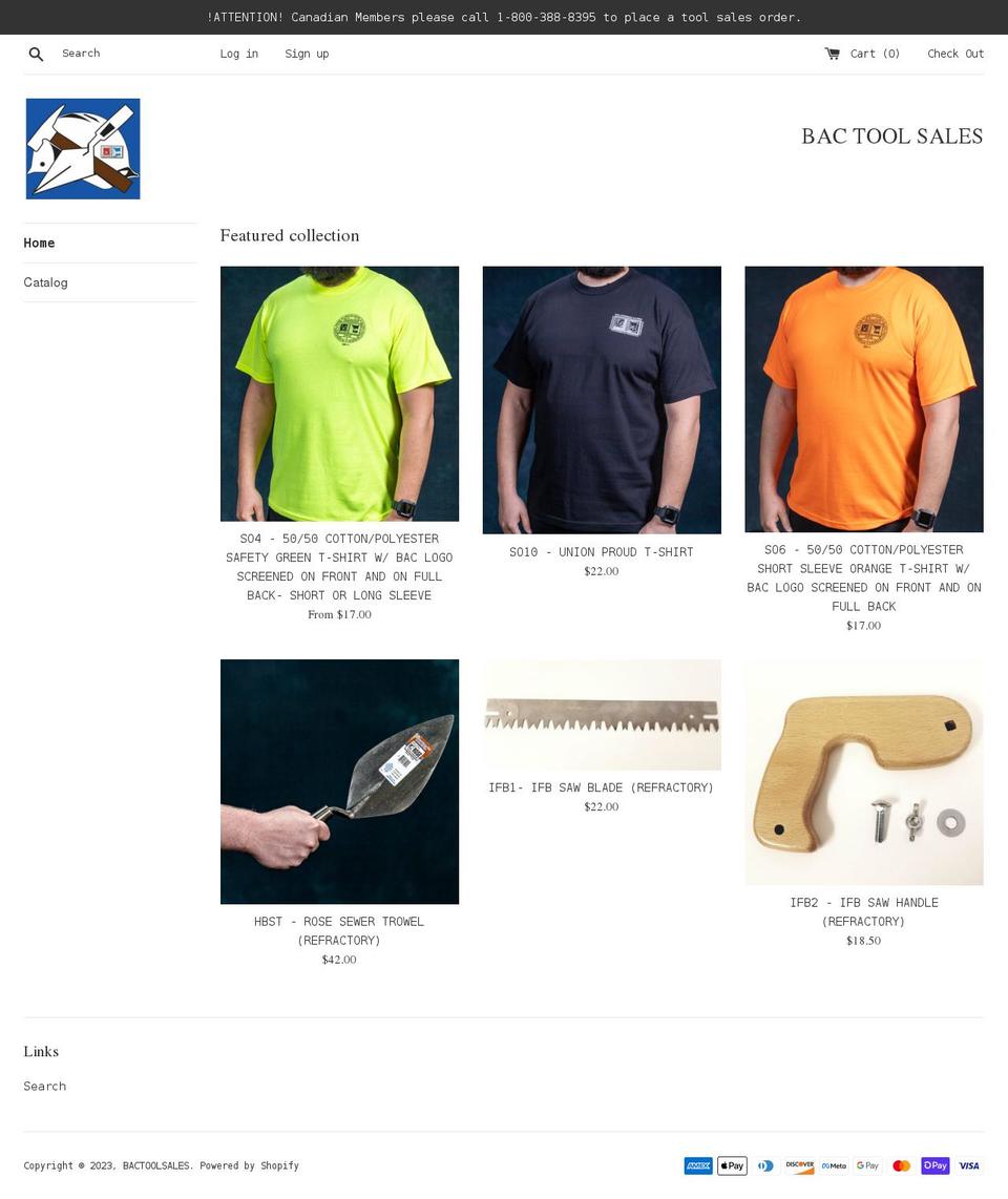 bactoolsales.myshopify.com shopify website screenshot