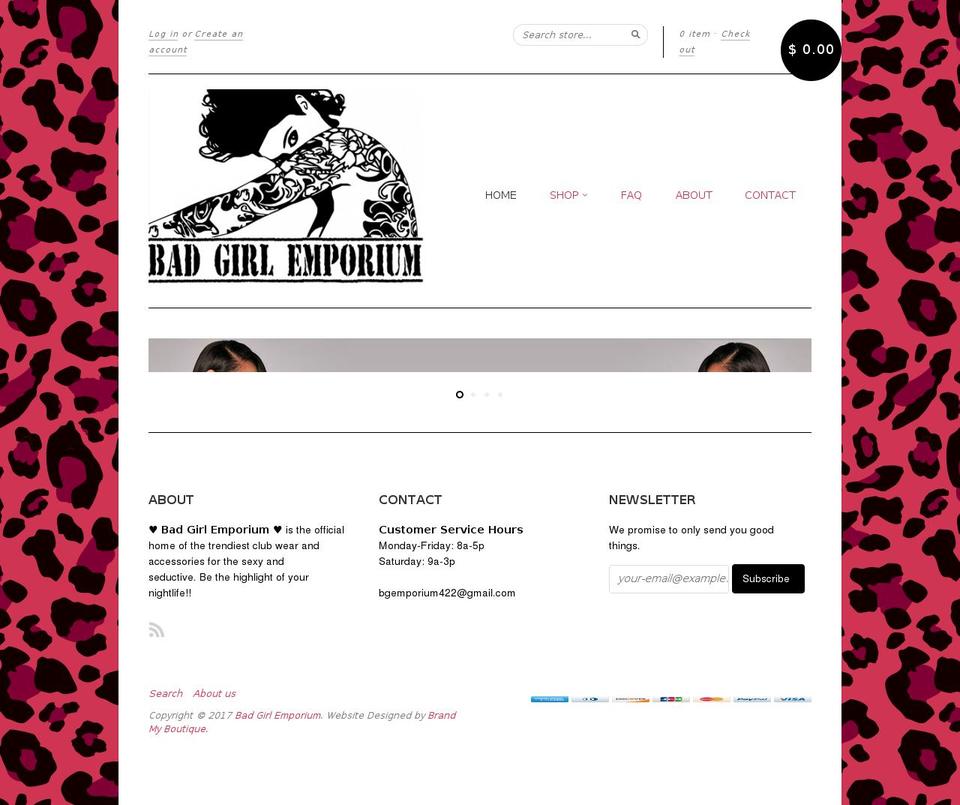 bad-girl-emporium.com shopify website screenshot