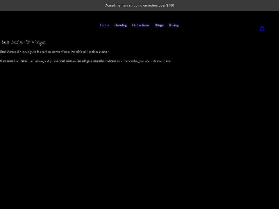 badactorvintage.com shopify website screenshot
