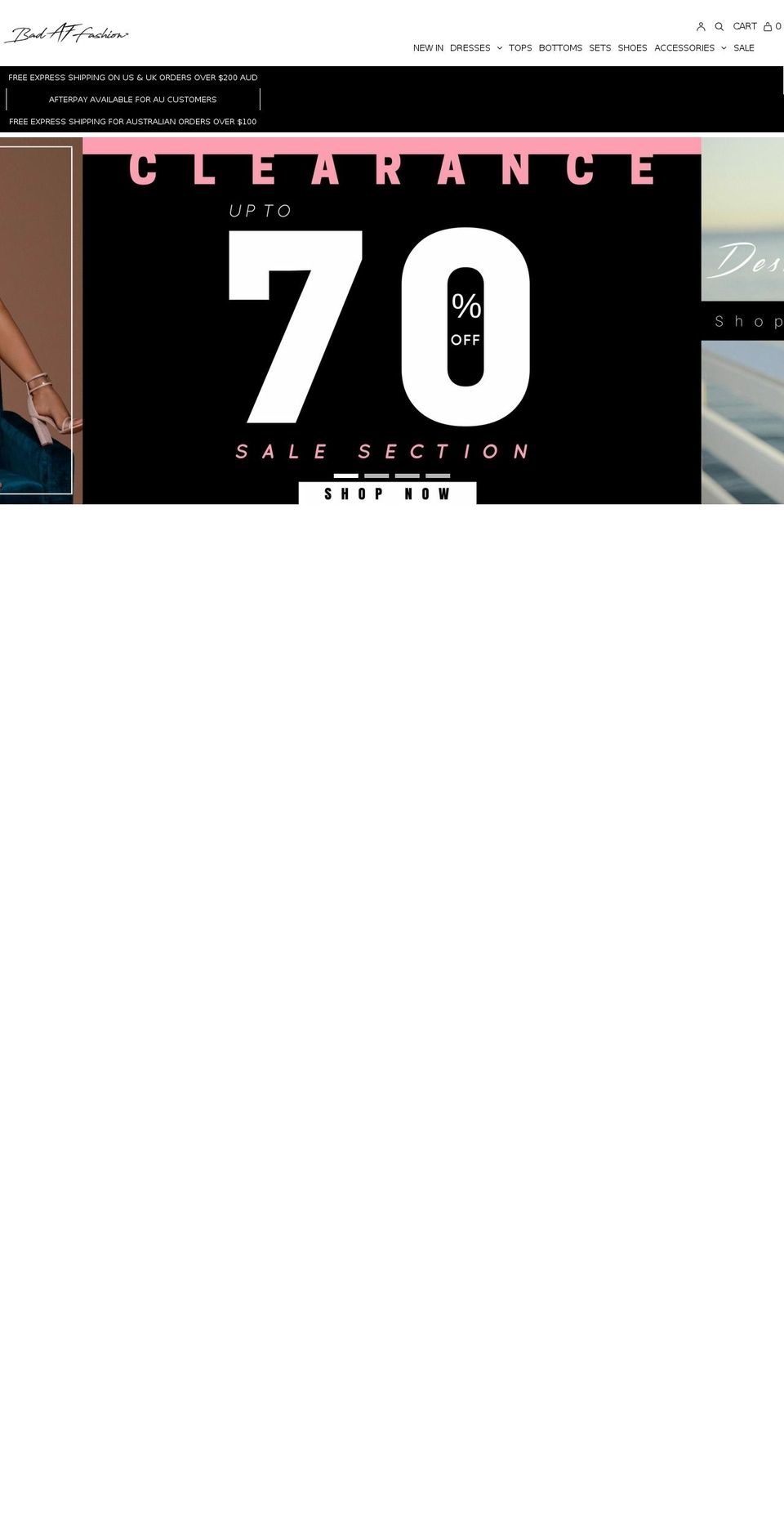 badaffashion.com — Shopify storefront screenshot