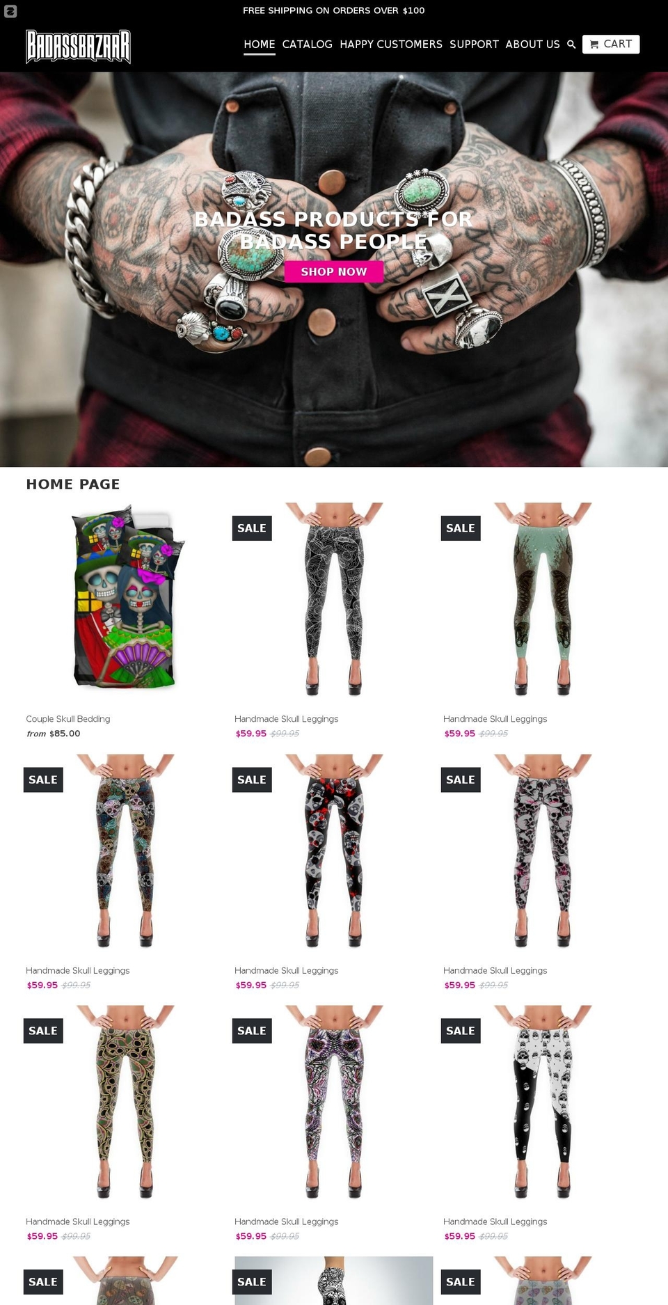 badassbazaar.com — Shopify storefront screenshot