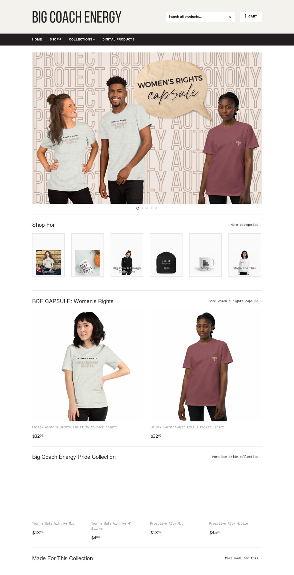 badassmanifestershop.com — Shopify storefront screenshot