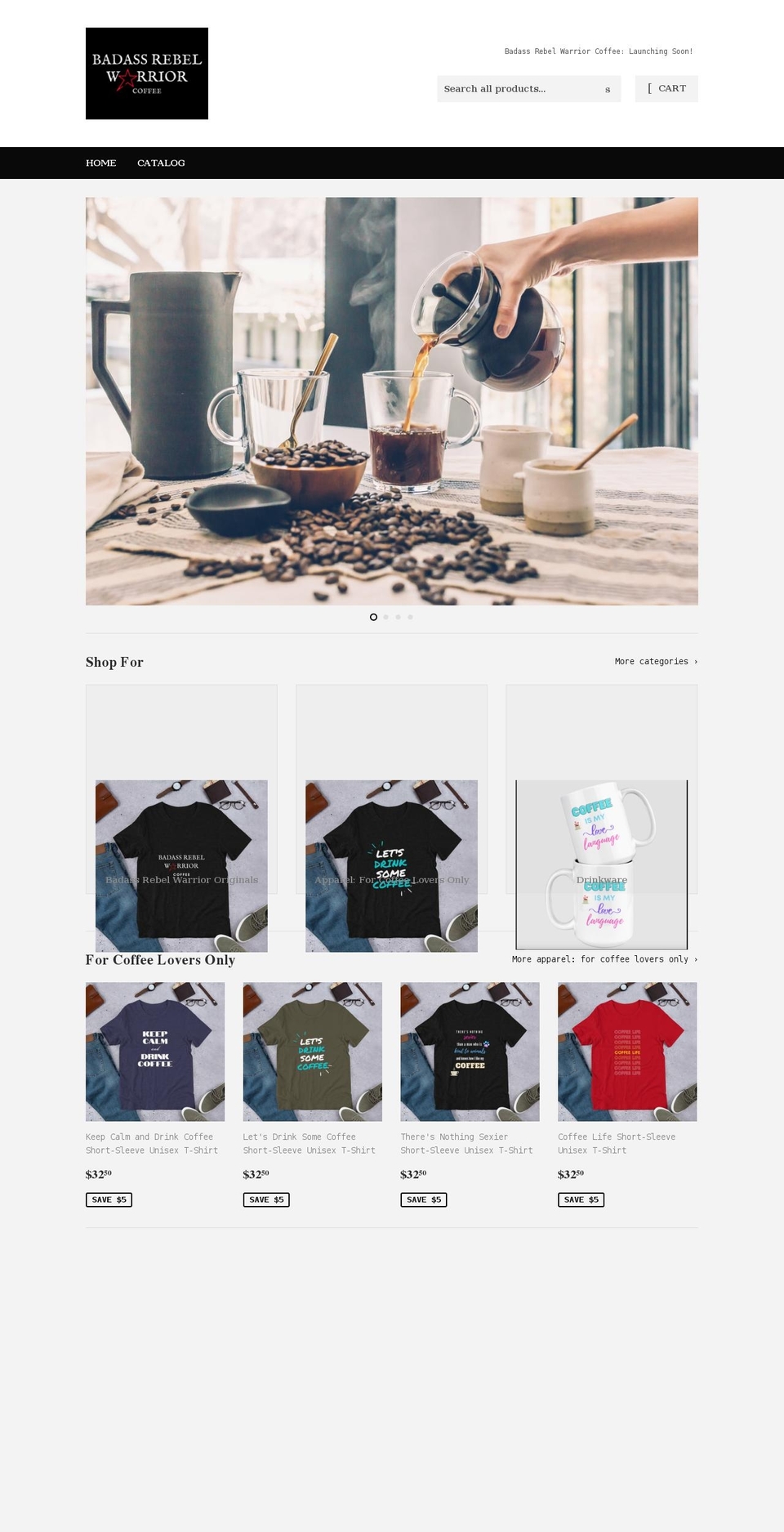 badassrebelwarrior.com shopify website screenshot