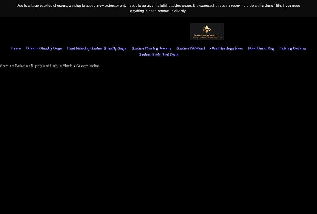 badassworkroom.com shopify website screenshot