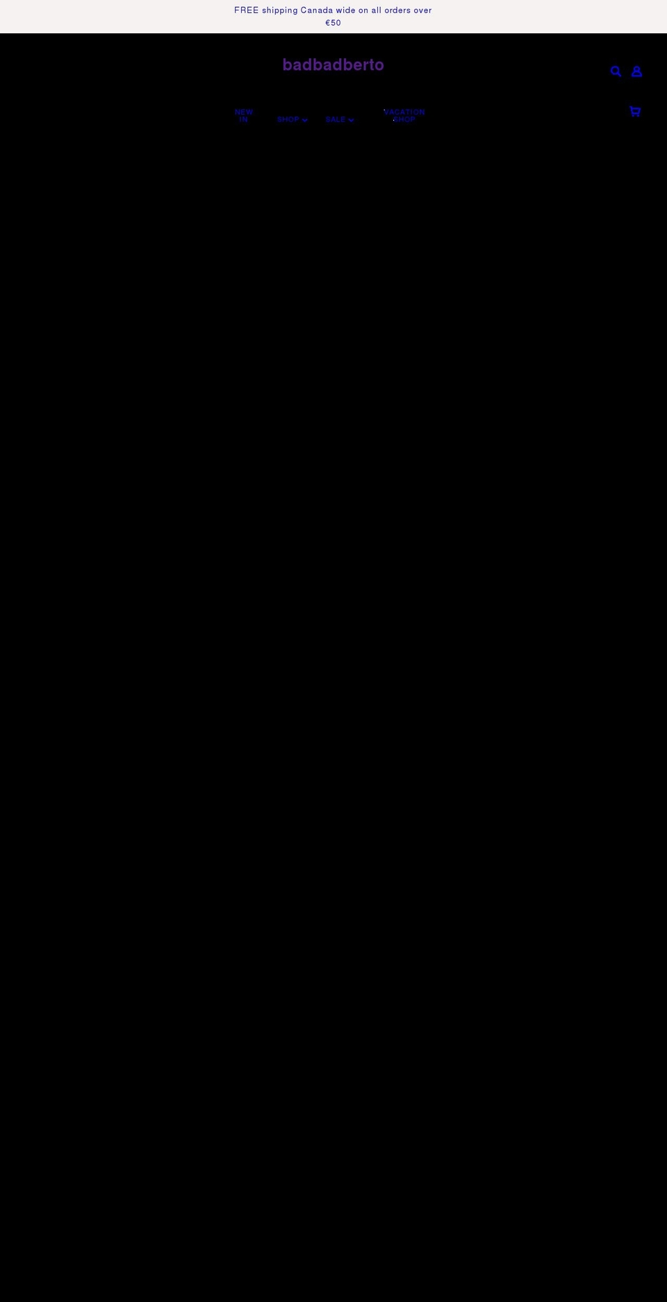 badbadberto.com shopify website screenshot