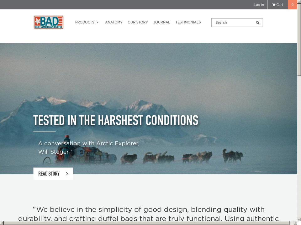 badbags.com — Shopify storefront screenshot
