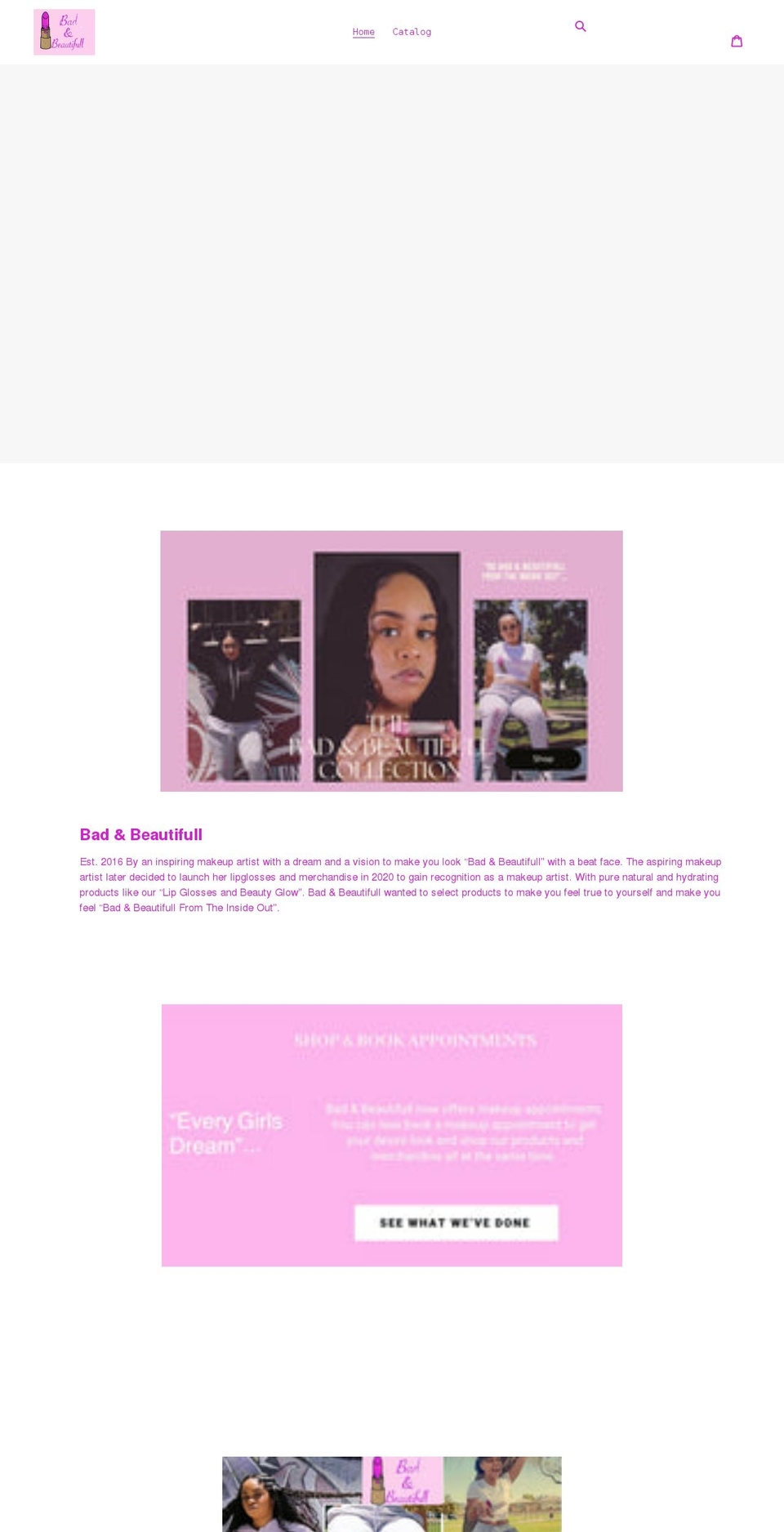 badbeautifull.com shopify website screenshot