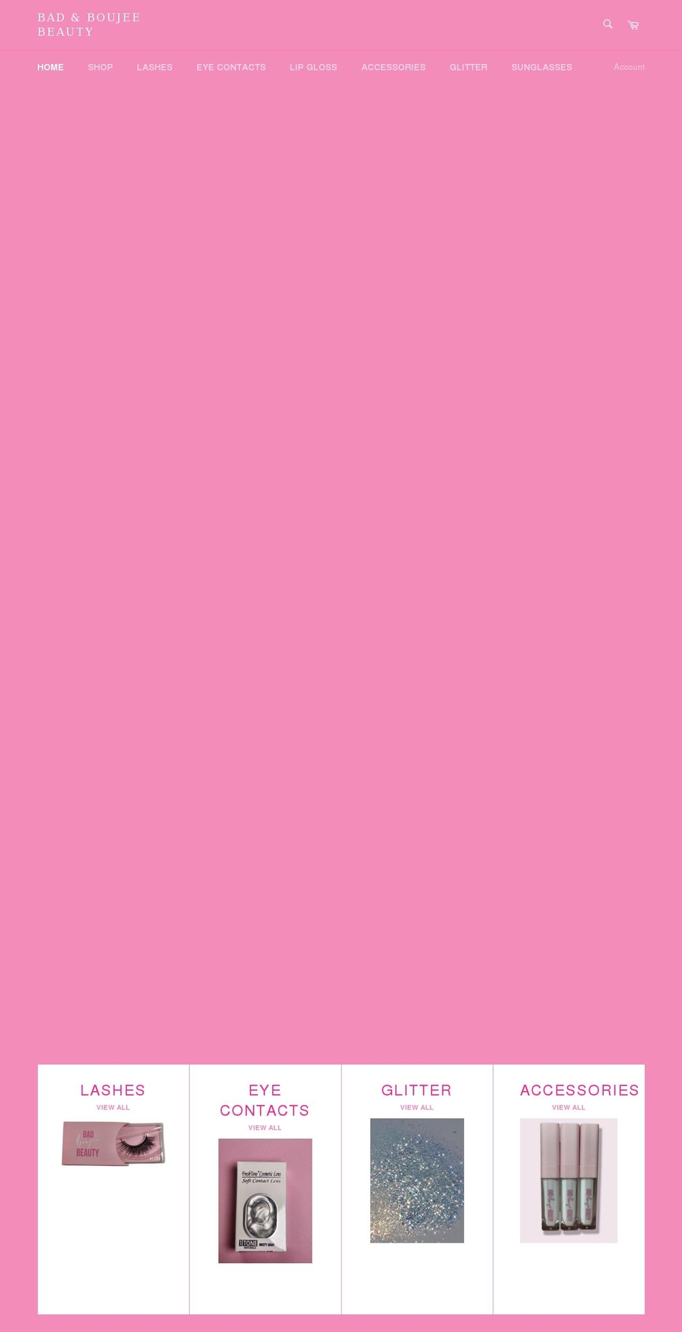 badboujeebeauty.com shopify website screenshot