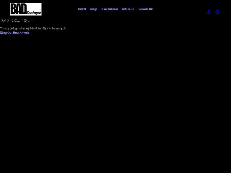 badboutiqueco.com shopify website screenshot