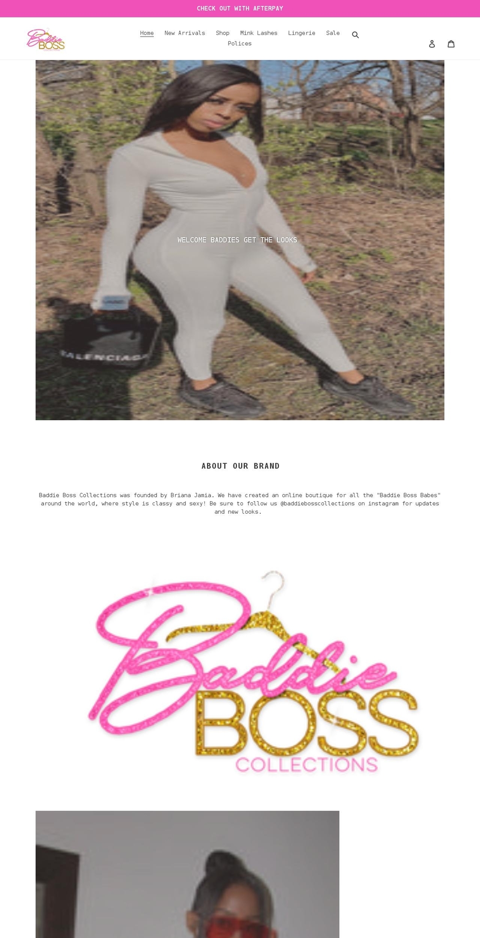 baddiebosscollections.com shopify website screenshot
