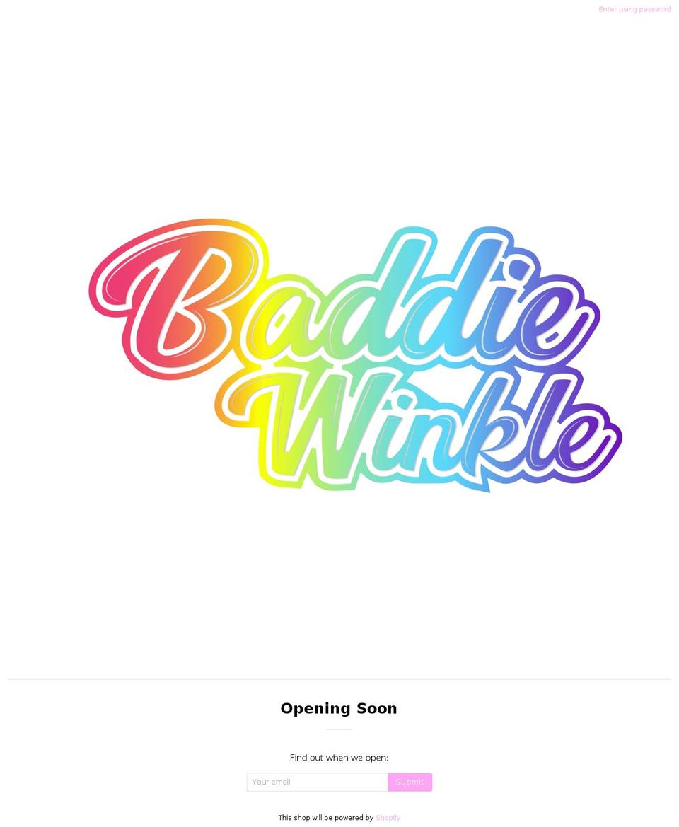 baddiewinkle.com shopify website screenshot