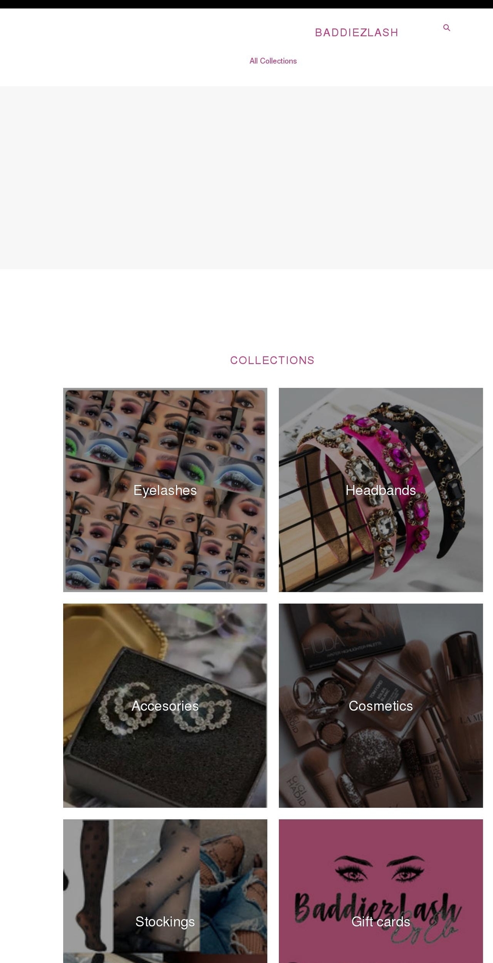 baddiezlash.com shopify website screenshot