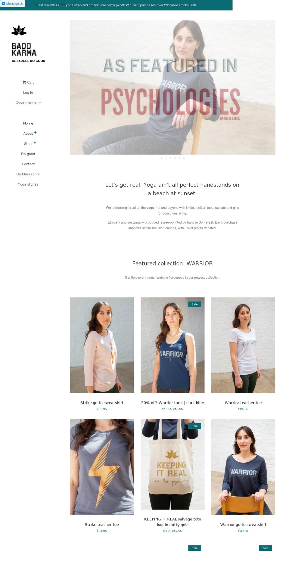baddkarma.com — Shopify storefront screenshot
