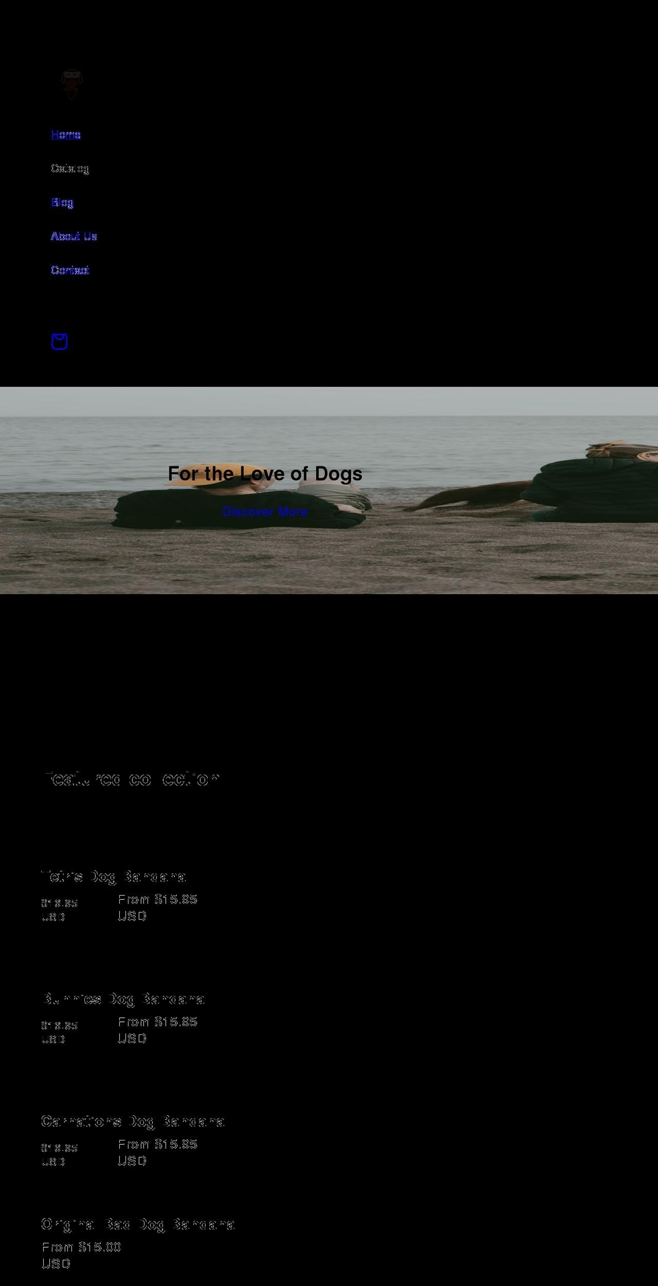 baddogbandana.com shopify website screenshot