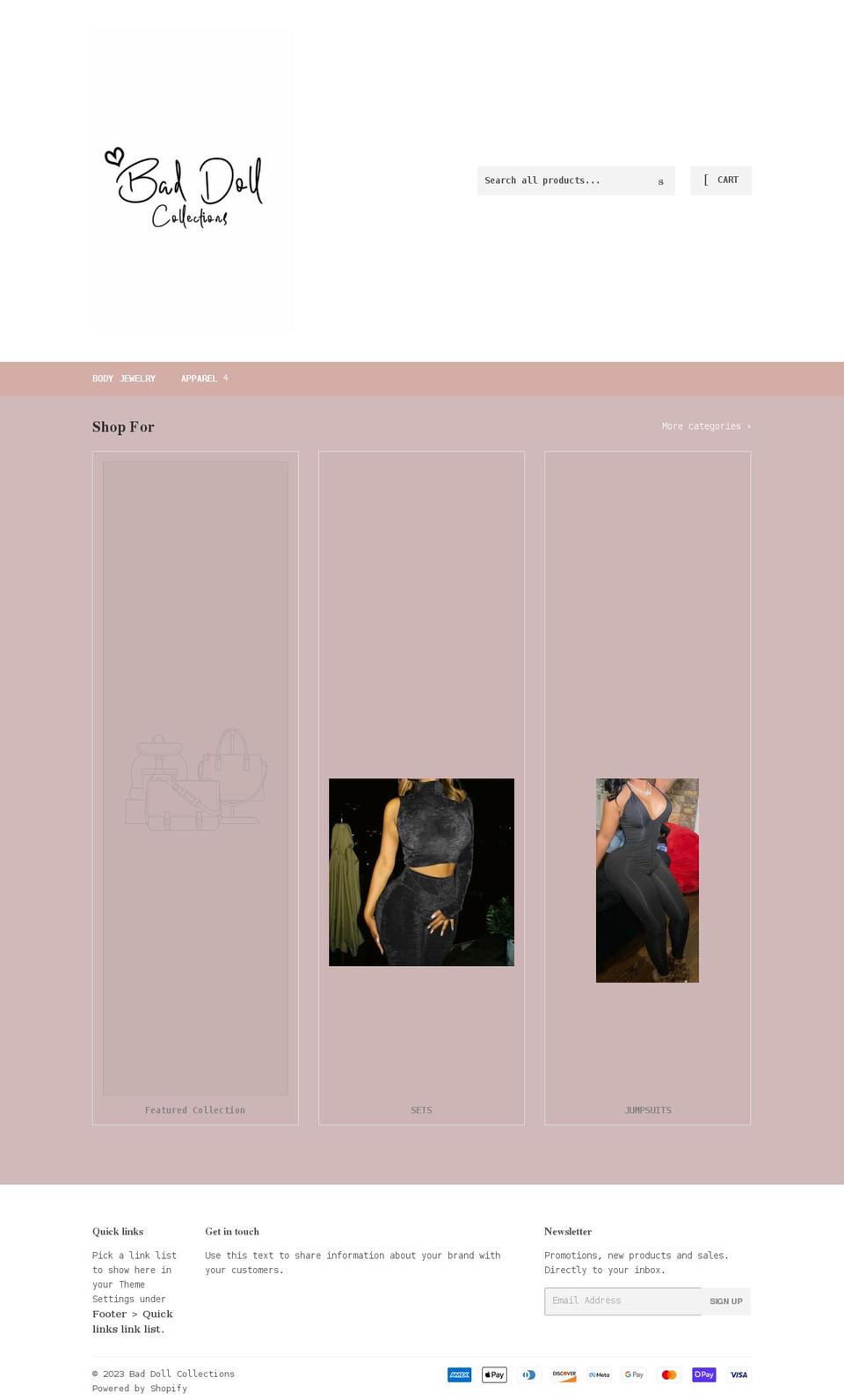 LOOK Shopify theme site example baddollcollections.com