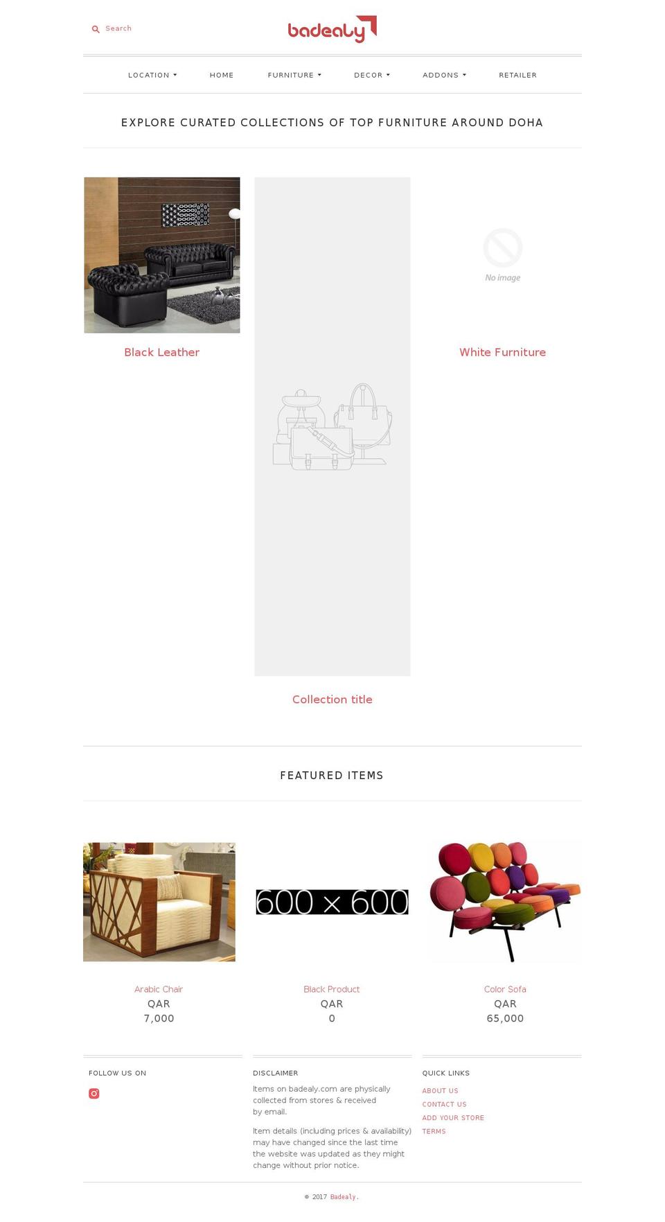 badealy.com shopify website screenshot