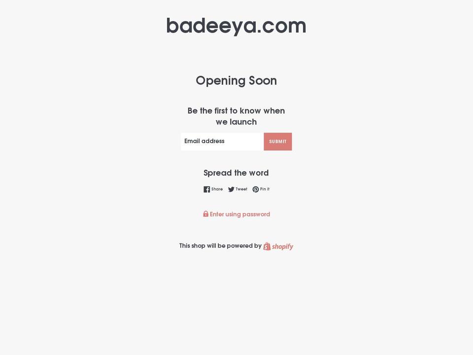 badeeya.com — Shopify storefront screenshot