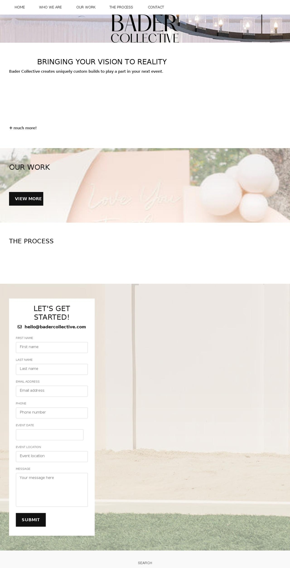 badercollective.com shopify website screenshot