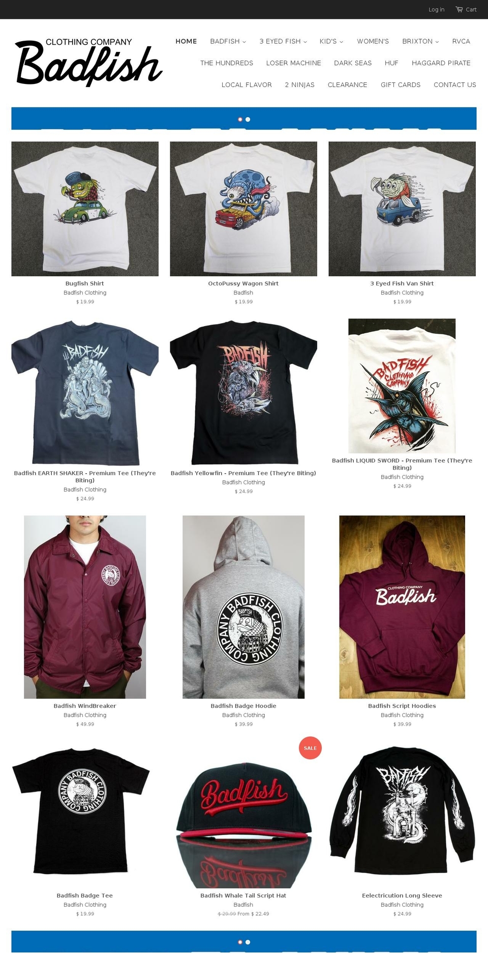 badfishclothing.com shopify website screenshot