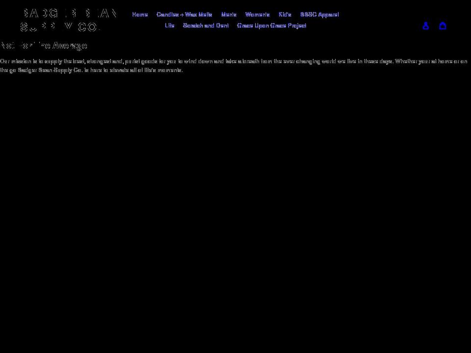 badgerbeansupplyco.com shopify website screenshot