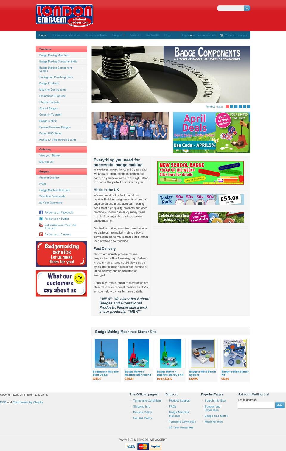badgeworx.com shopify website screenshot