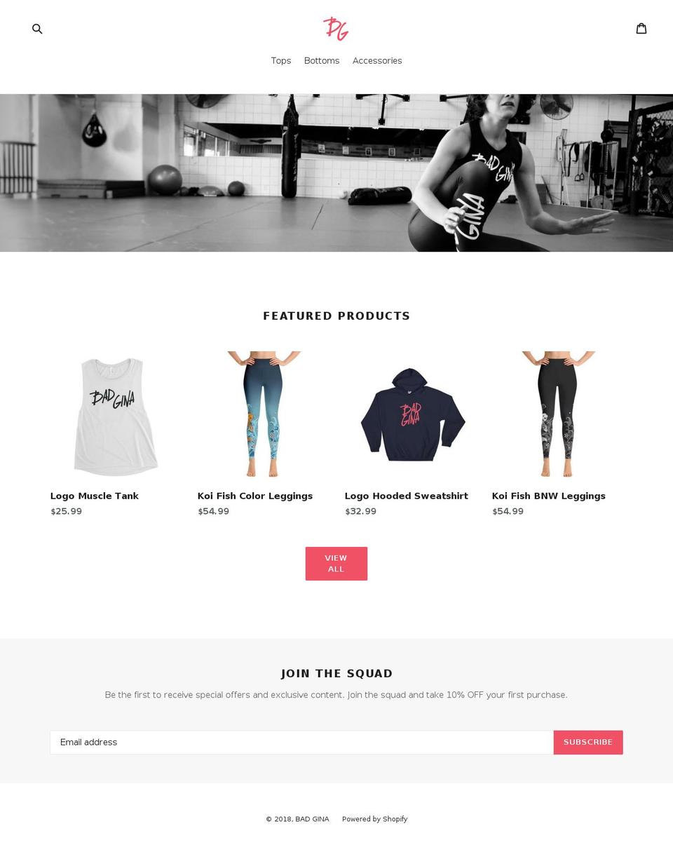 badgina.com — Shopify storefront screenshot