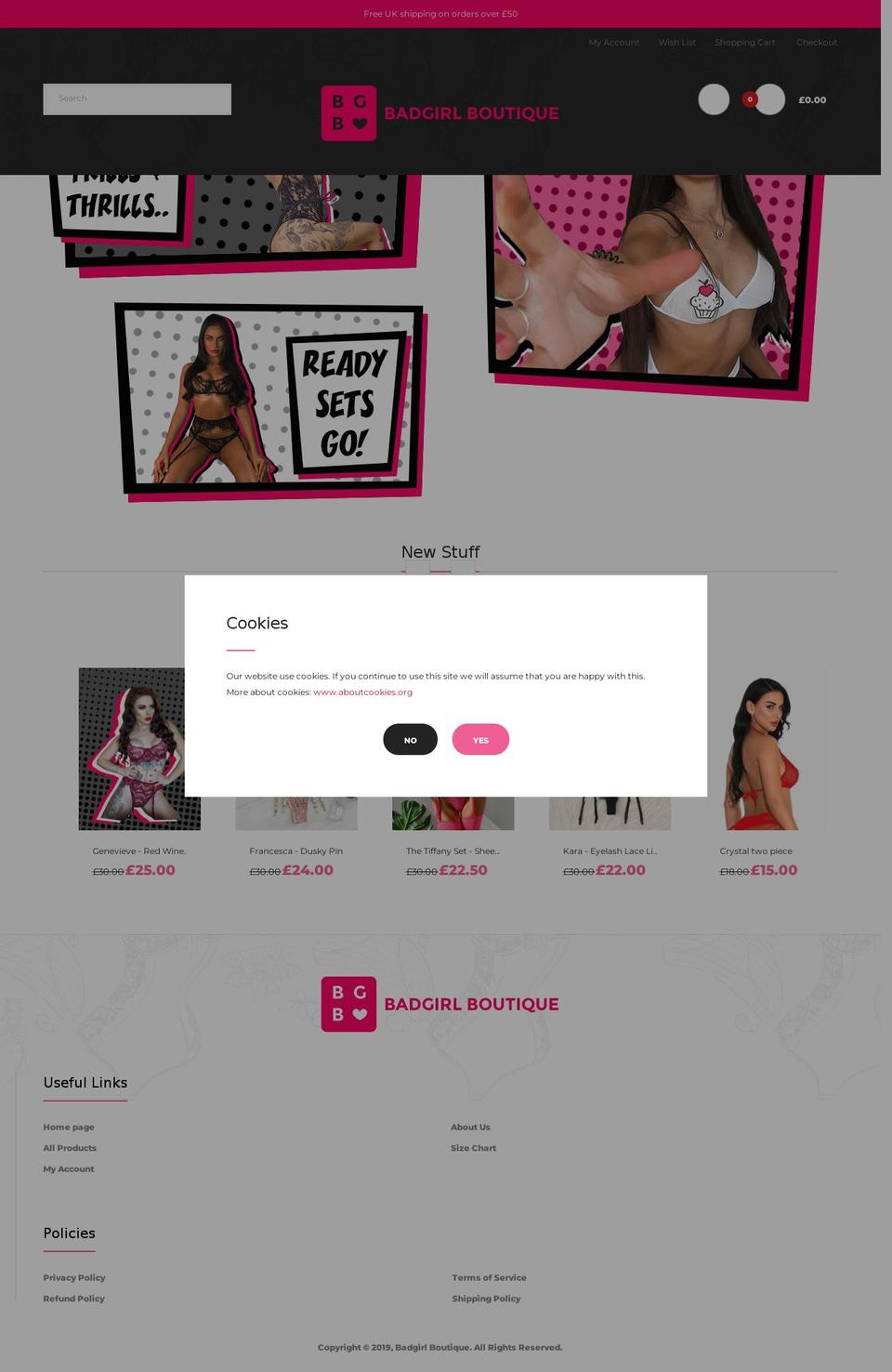 badgirl.boutique shopify website screenshot