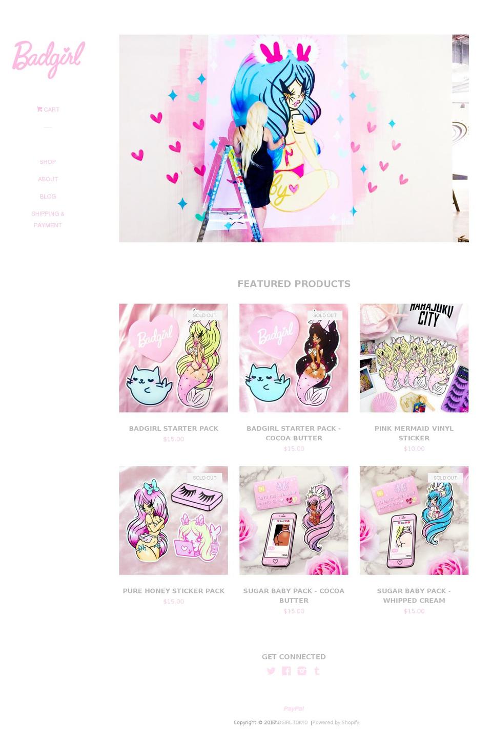 badgirl.tokyo shopify website screenshot