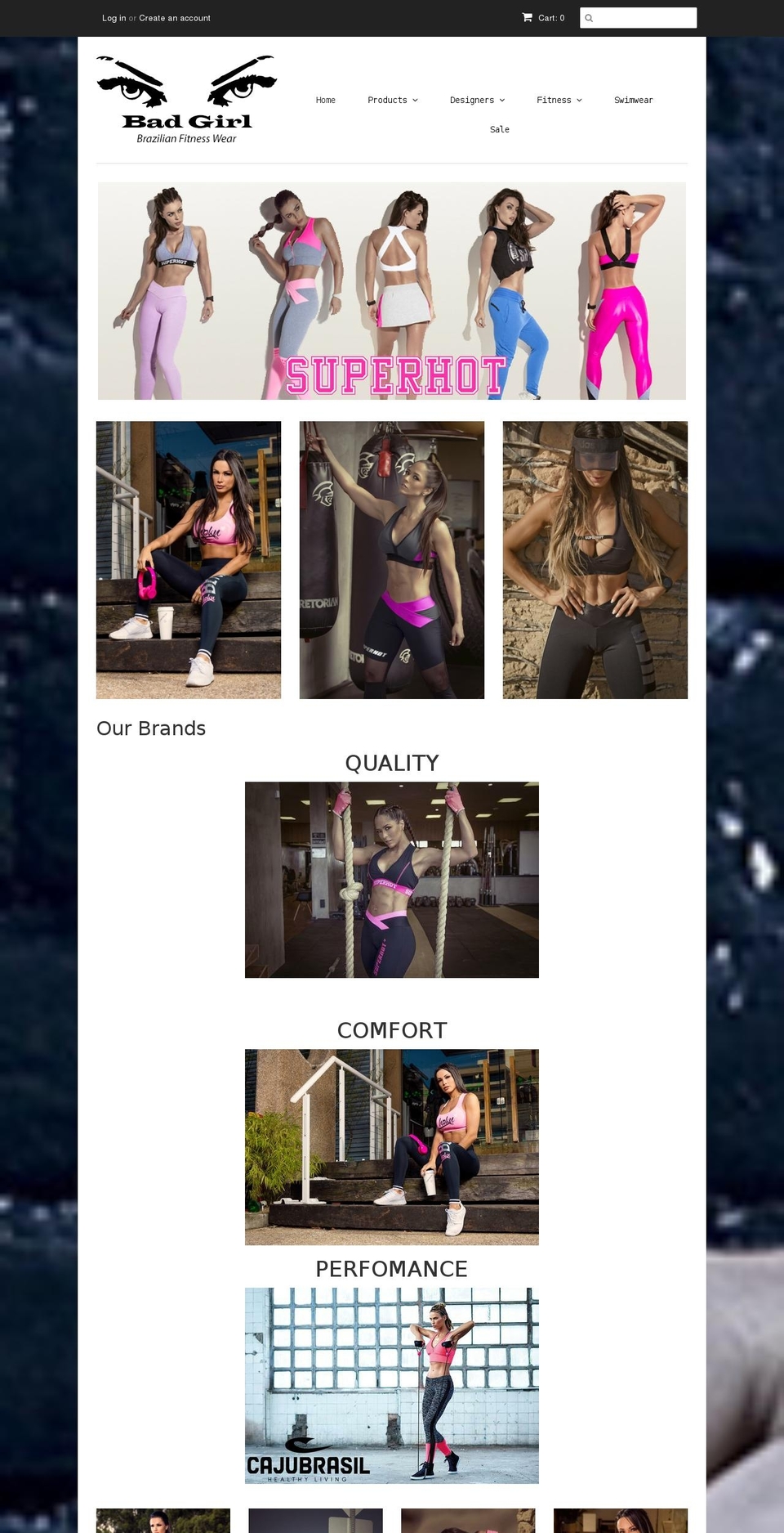 badgirlfitness.com shopify website screenshot