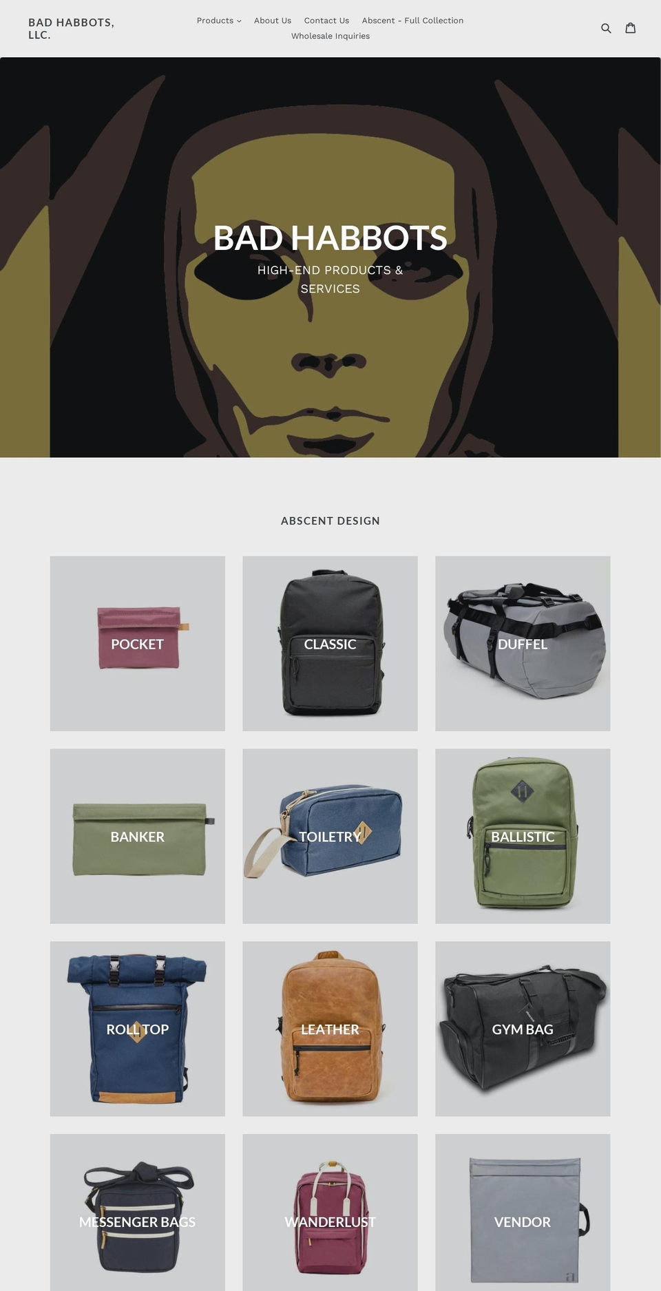 badhabbots.com shopify website screenshot