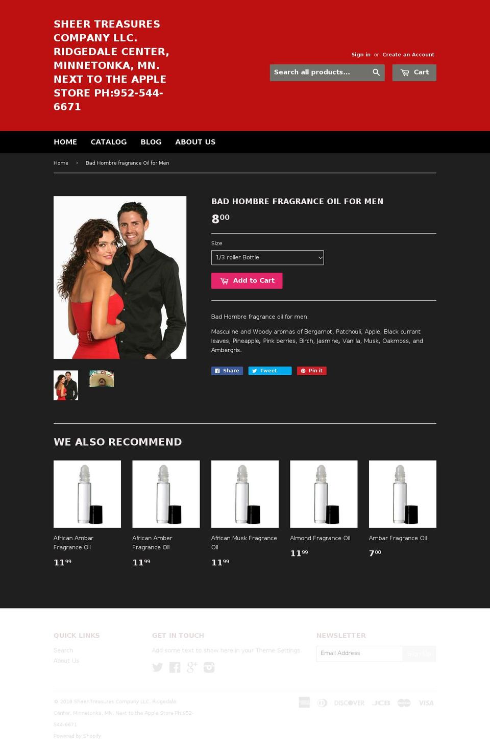 badhombreoil.com — Shopify storefront screenshot