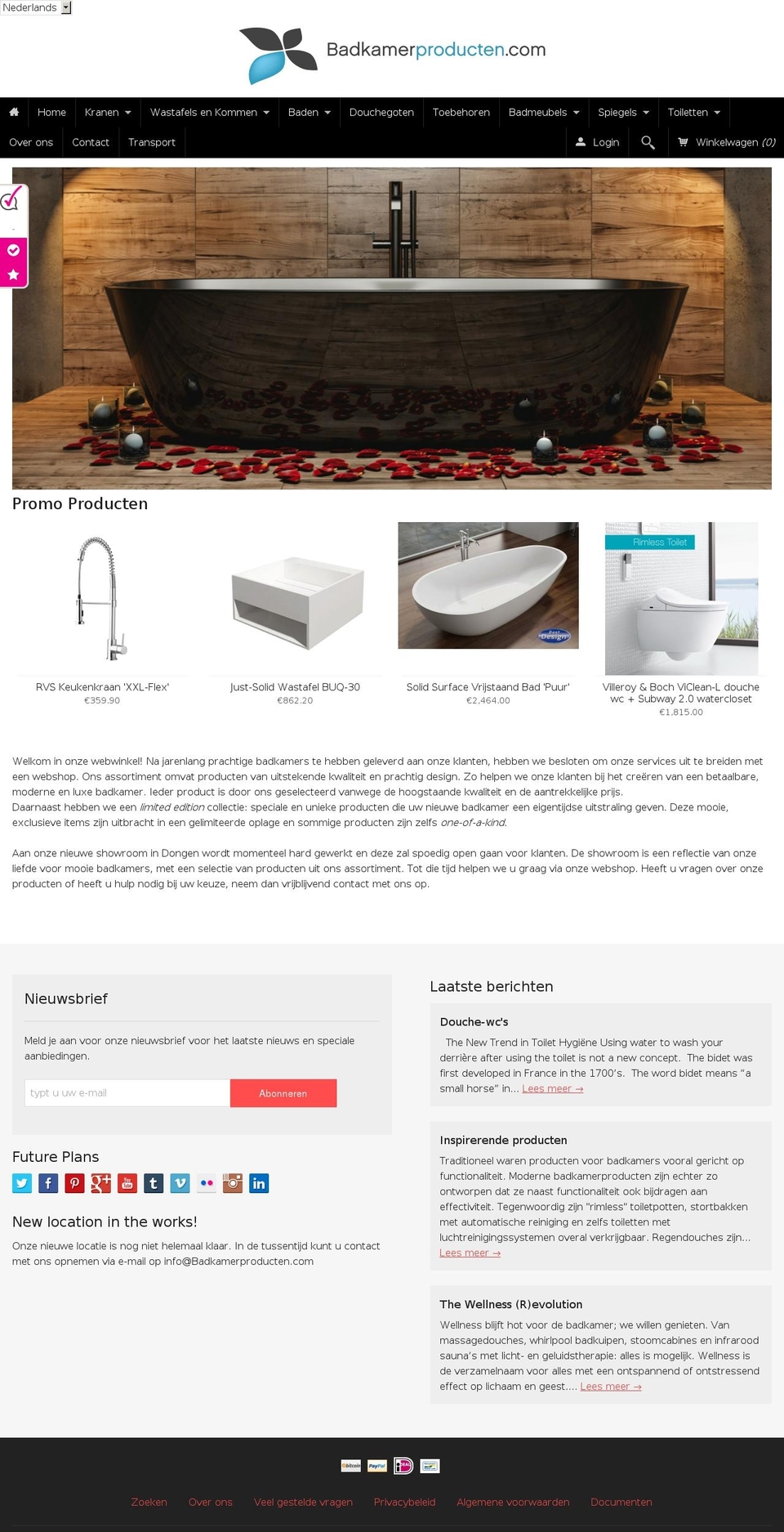 badkamerproducten.com shopify website screenshot