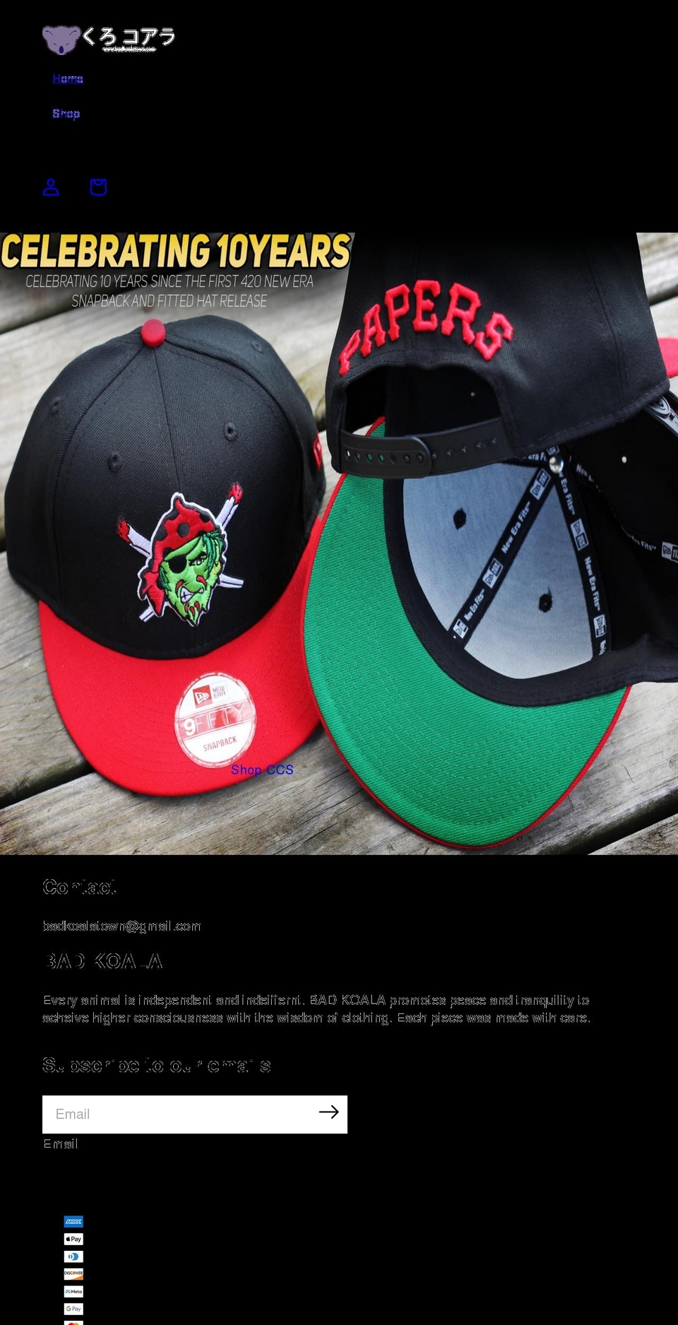 badkoalatown.com shopify website screenshot