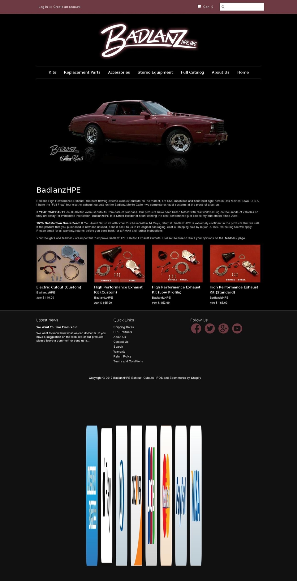 badlanzhpe.com shopify website screenshot